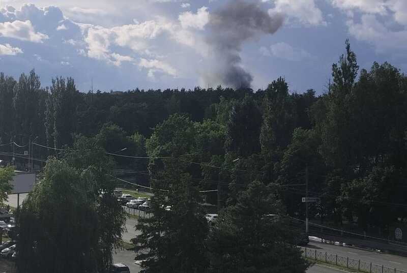 В Брянске начался пожар после работы ПВО