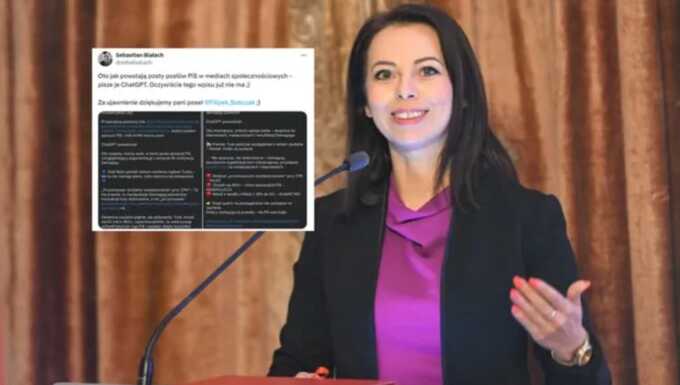Депутат от «ПиС» случайно раскрыла, что пишет посты с помощью ChatGPT для критики правительства Туска