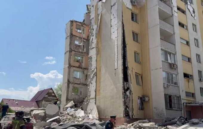 Опубликованы первые минуты после взрыва в Саратове